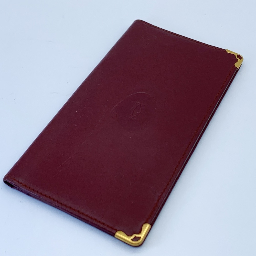 Cartier Bi-fold Leather Bordeaux Long Wallet